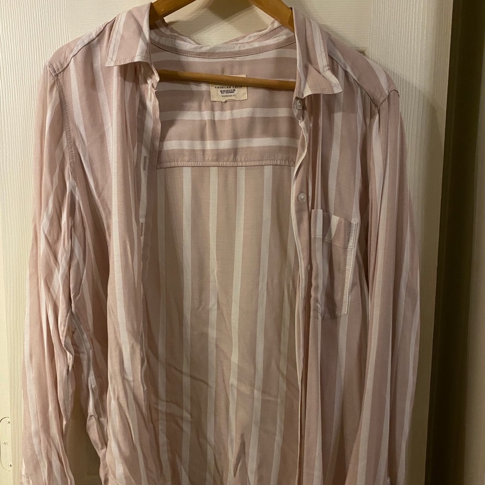 Light oversized button up